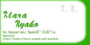 klara nyako business card